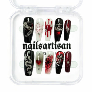 Dark Spider Web Nail 122